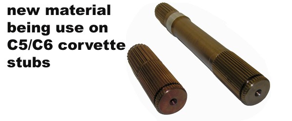 CORVETTE 2009-2013 C6 Right Output (Short) / Left Output (Long) Differential Output Shafts